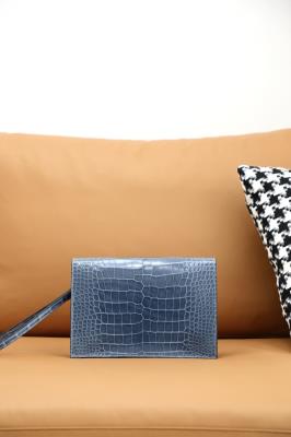 wholesale quality sac a depeches 21 alligator n7 bleu tempete phw